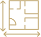 Floor plan of a building layout with multiple rooms and corridors.